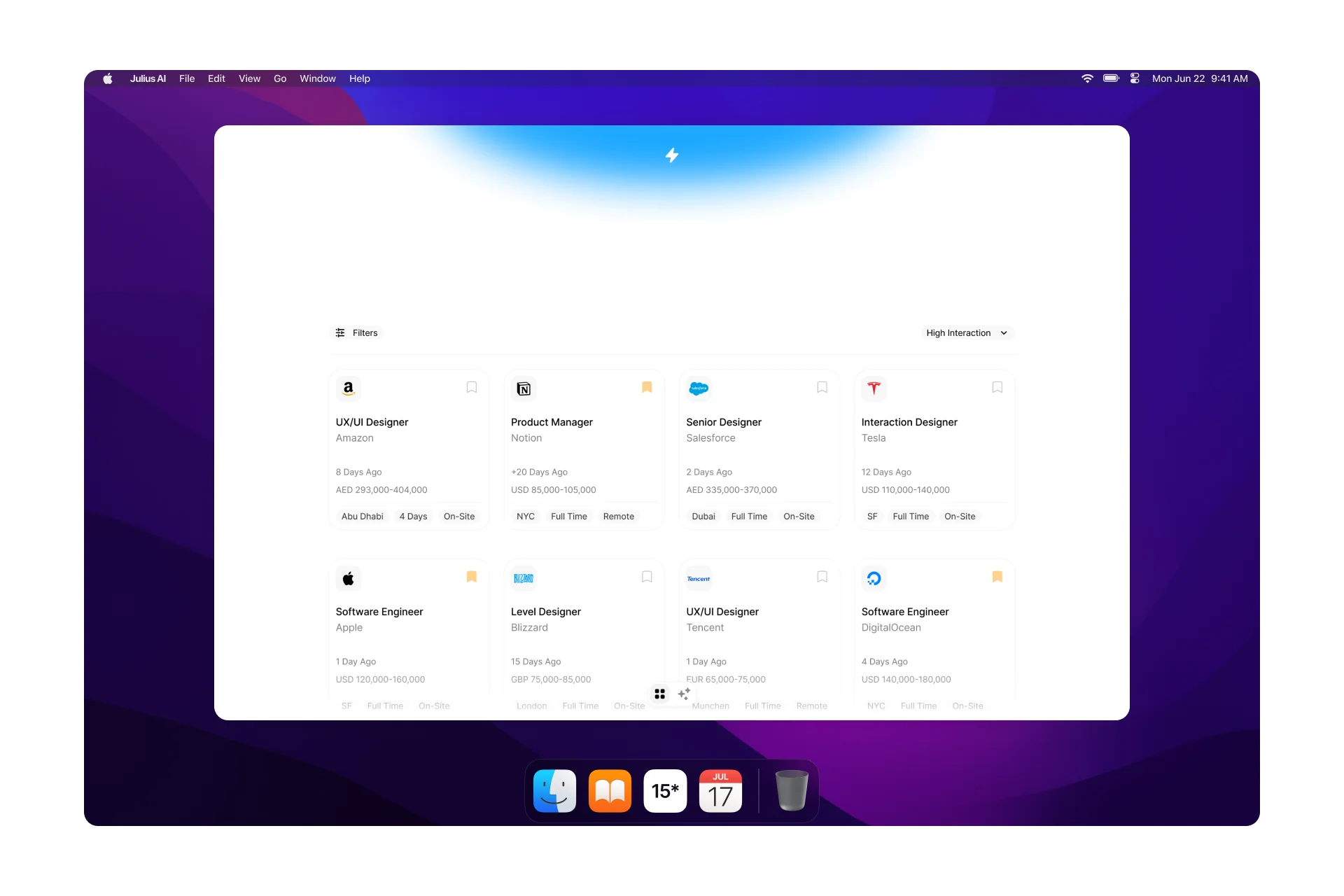 JOBS Job Platform Web App UI Design Preview 1